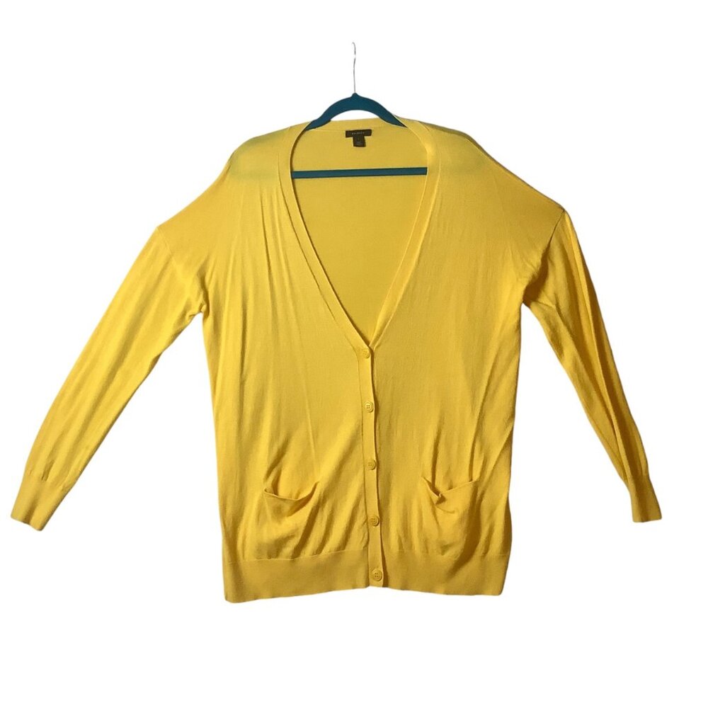 Halogen Cardigan Sweater‎ Women Plus Size 1 Yellow Viscose Blend Lightweight